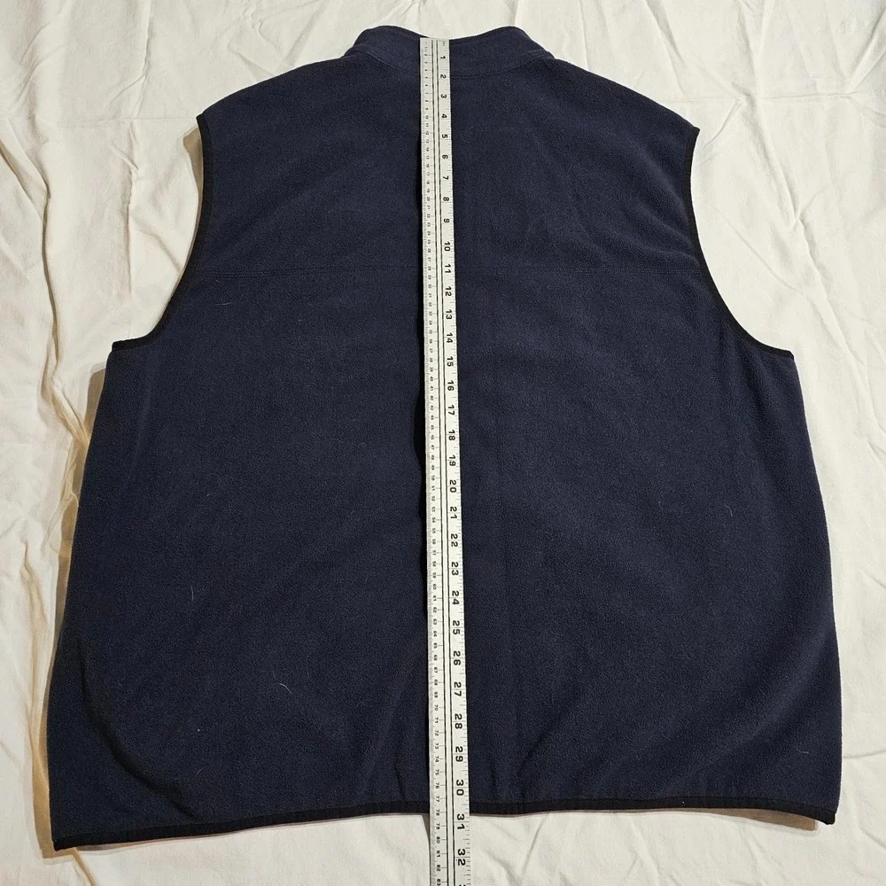 Izod Fleece Vest XXL Blue‎ Full Zip Pockets Golf